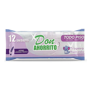Traperos Húmedas Don Ahorrito 12 Uni - Pack X3 Lavanda 2