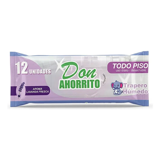 Traperos Húmedas Don Ahorrito 12 Uni - Pack X3 Lavanda 2