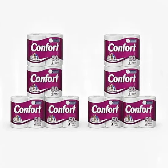 Confort Papel Higiénico Mega 32 Rollos Doble Hoja 50m 2