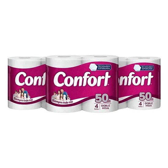 Confort Papel Higiénico Mega 32 Rollos Doble Hoja 50m 3