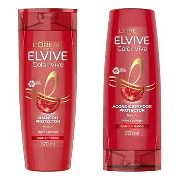 Elvive Pack Shampoo  Y Acondicionador  Color Vive 370ml 1