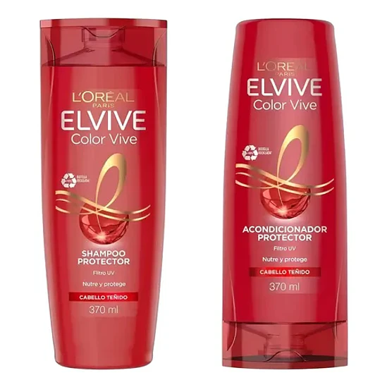 Elvive Pack Shampoo  Y Acondicionador  Color Vive 370ml 1