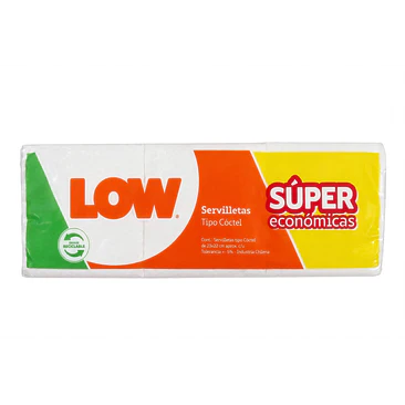 Servilletas Tipo Cóctel LOW Súper Económicas 23x22 cm - Envase Reciclable 1