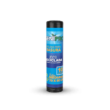 Bolsa de Basura Genipro 70x90 cm - Mediana 10 Unidades - 100% Reciclada 1