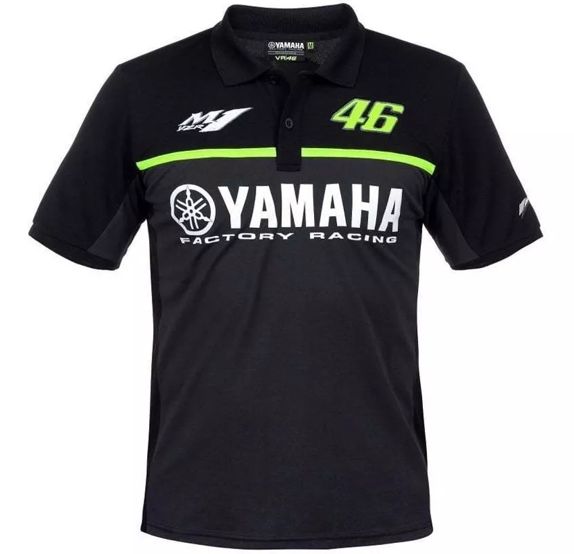 Camisa Polo Oficial Valentino Rossi Negra - Gris 1