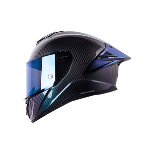 Casco Carbono moto Shaft pro 620c evo solid camaleon blue (V/SV)
