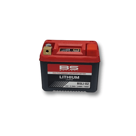 Batería BS Battery BSLI-02 LITHIUM Reemplaza (BTX4L-BS, BTX5L-BS, BTX6.5L, BTX7L, BTZ5S, BTZ6S, BTZ7S, BTZ7V, BTZ8V, entre otras)
