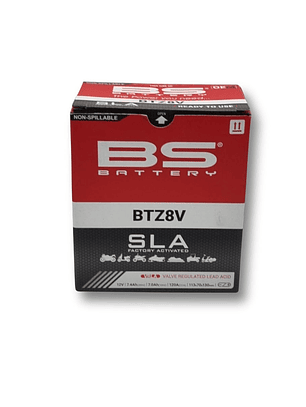 Batería BS Battery BTZ8V SLA (YTZ8V) compatible YTX7L-BS 