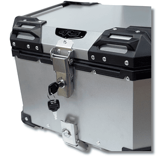 Maleta moto top case 4RS E702 45 litros Tipo aluminio silver desmontable