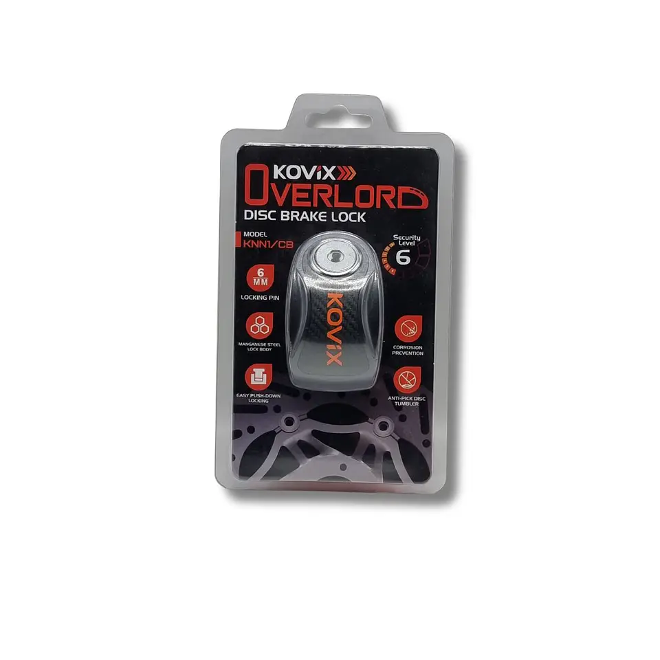Candado de Disco Kovix KNN1 Negro | Pasador 6mm + Cable Recordatorio 2