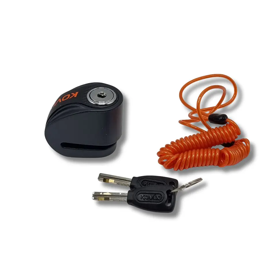 Candado de Disco Kovix KNN1 Negro | Pasador 6mm + Cable Recordatorio 1