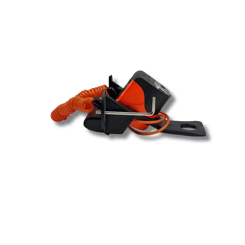 Candado con Alarma Kovix KS6 Naranjo Flúor | 120dB + Pasador 6mm 2