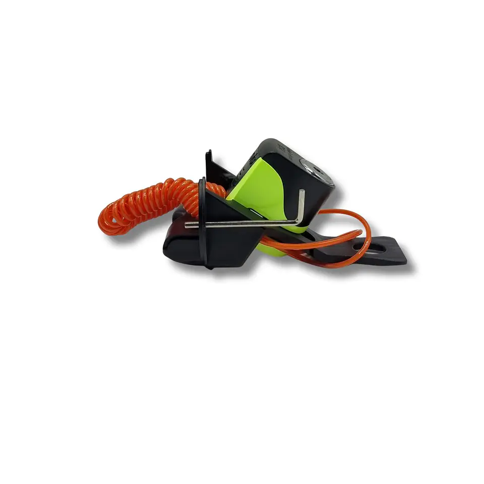 Candado con Alarma Kovix KS6 Verde Flúor | 120dB + Pasador 6mm 1