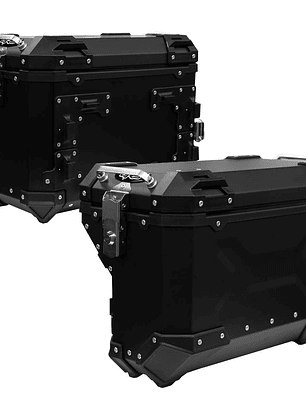 Maletas laterales moto 4RS V40S 85L Aluminio negra desmontables + anclajes