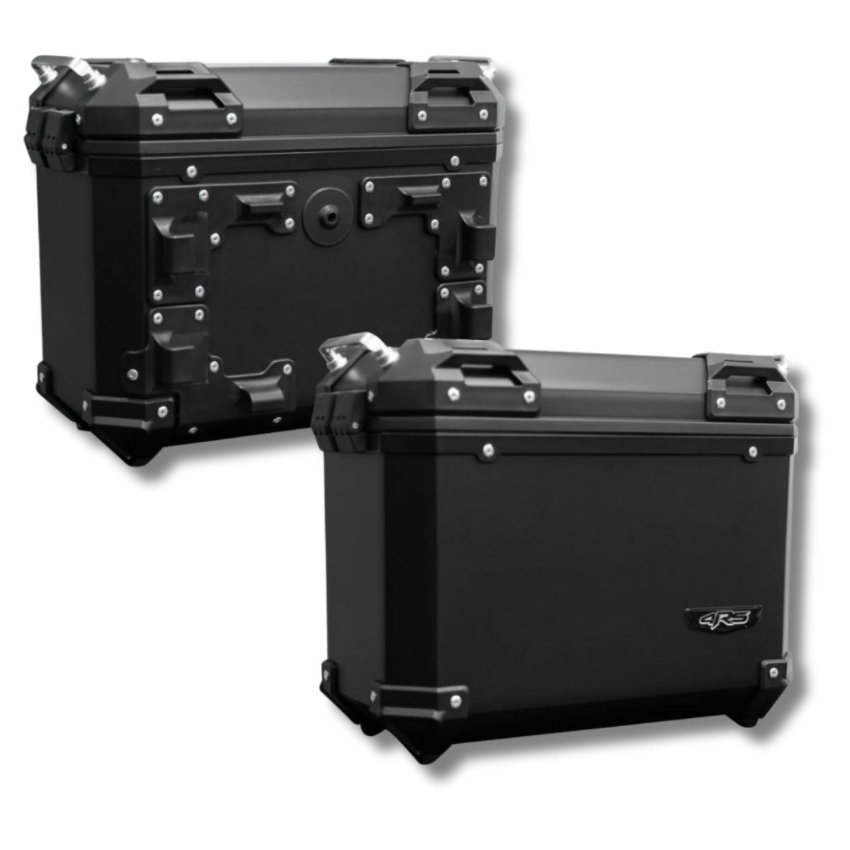 Maletas laterales moto 4RS V38 tipo aluminio + anclajes para adaptar  2