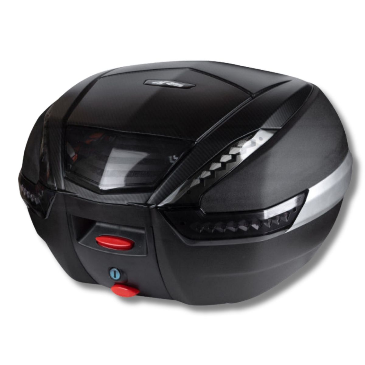 Maleta trasera 4RS moto Top Case E62 38L con luz led color carbon  1