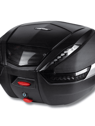 Maleta trasera 4RS moto Top Case E62 38L con luz led color carbon 