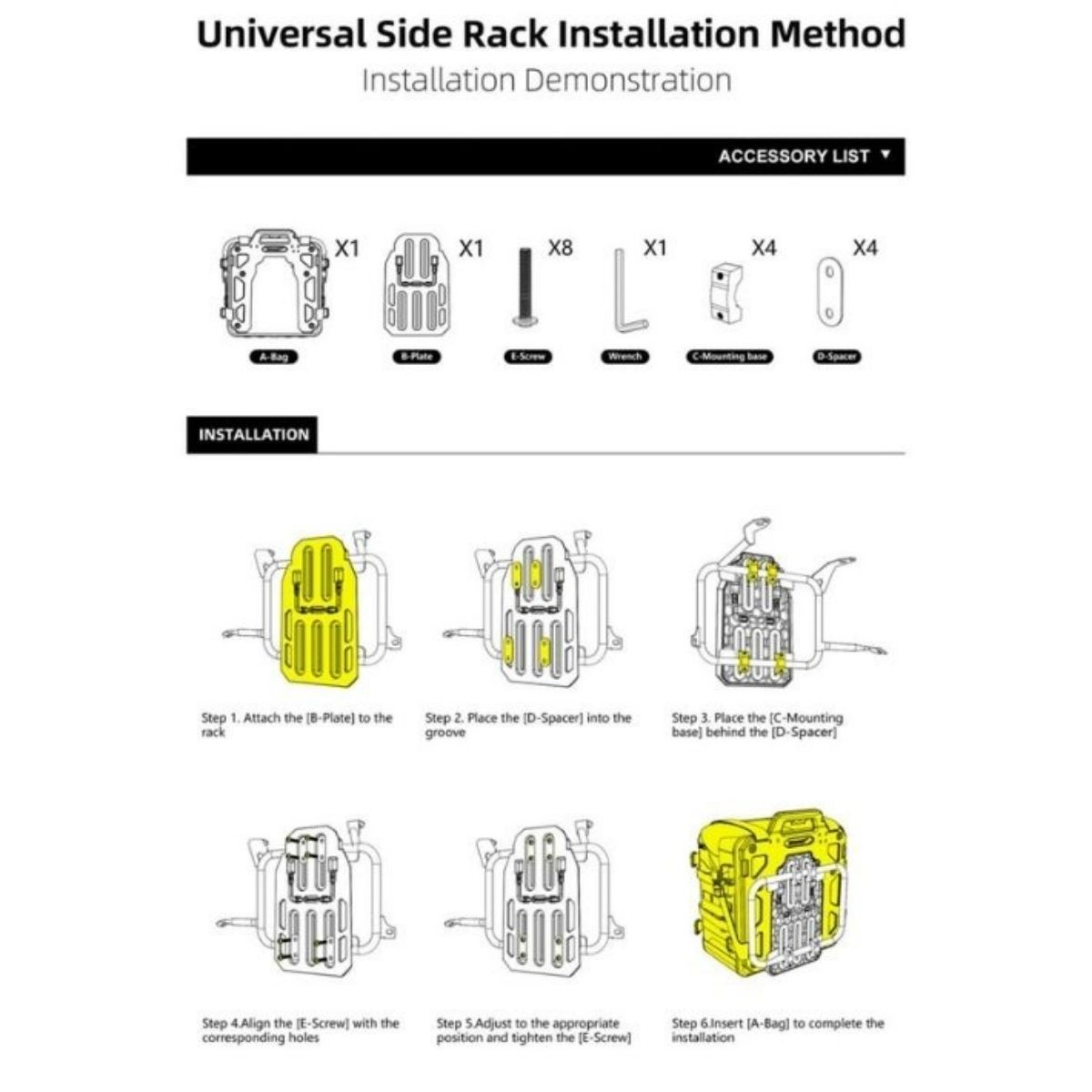 Bolso lateral (unidad) Rhinowalk moto MJX2004 35L impermeable liberación rápida | Moto & Aventura   11