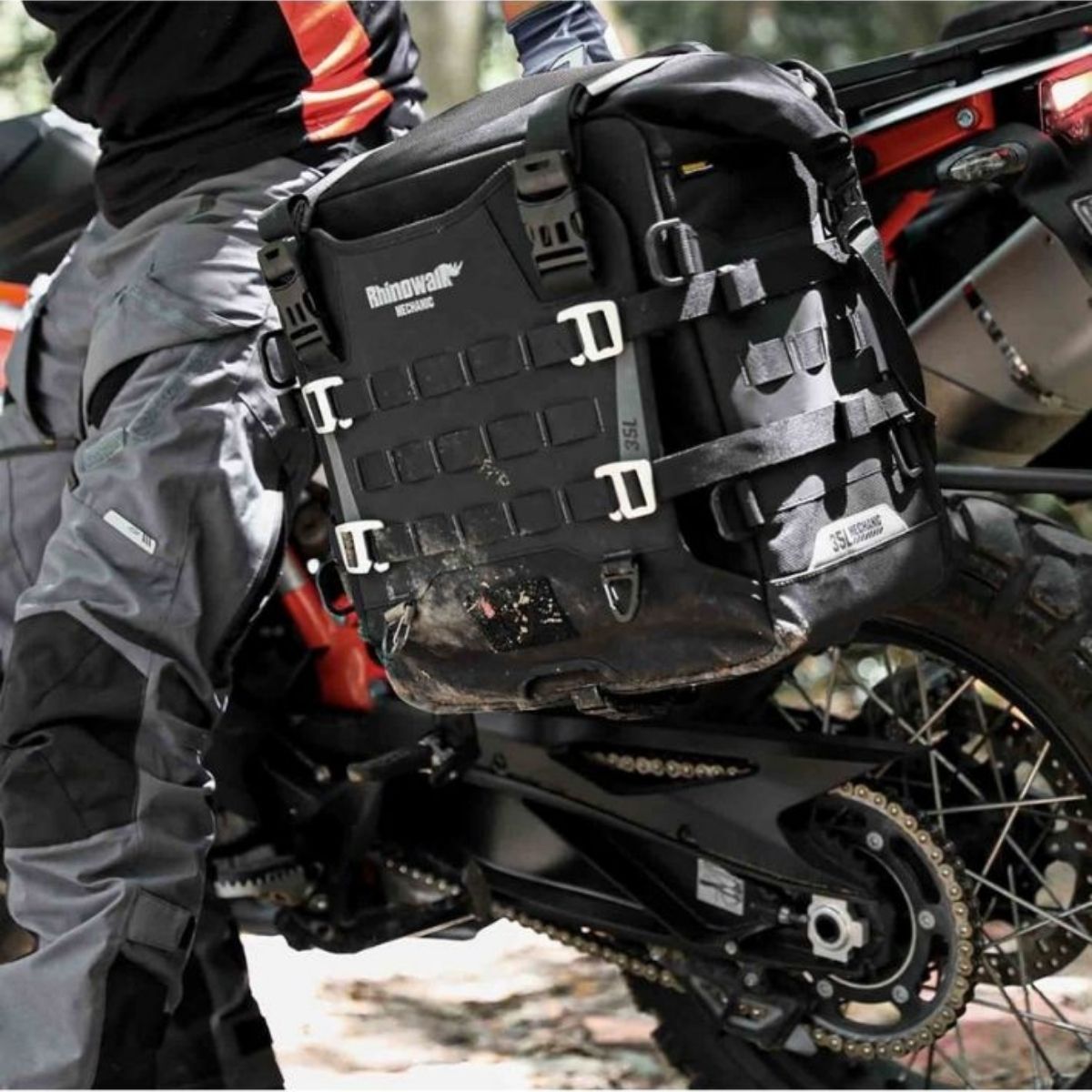 Bolso lateral (unidad) Rhinowalk moto MJX2004 35L impermeable liberación rápida | Moto & Aventura   4