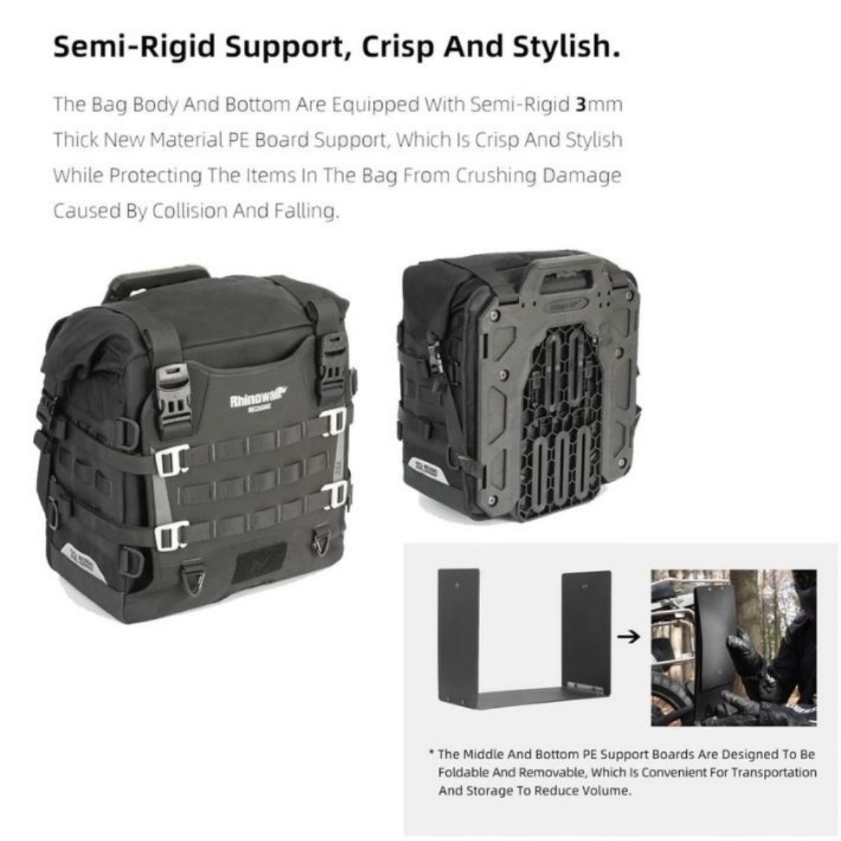 Bolso lateral (unidad) Rhinowalk moto MJX2004 35L impermeable liberación rápida | Moto & Aventura   8