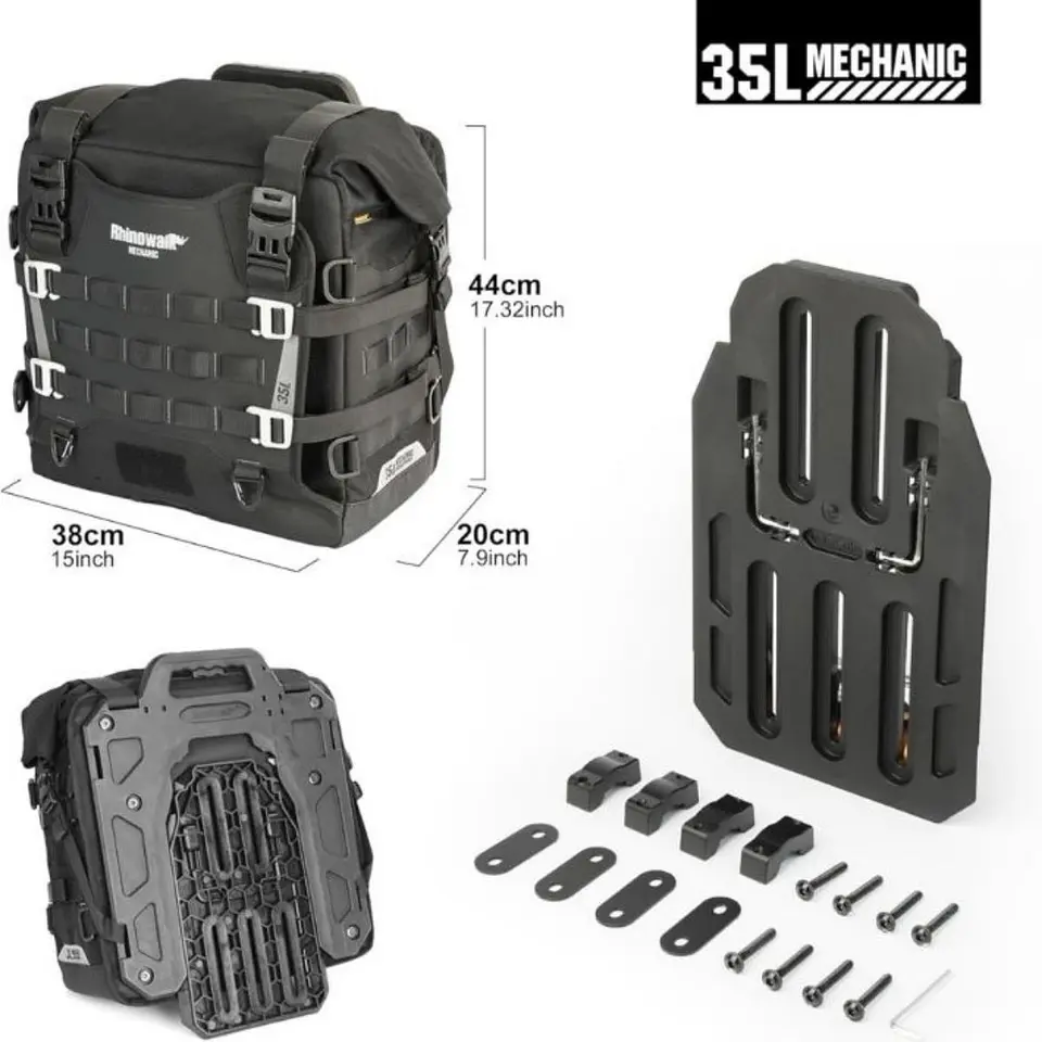 Bolso lateral (unidad) Rhinowalk moto MJX2004 35L impermeable liberación rápida | Moto & Aventura   10