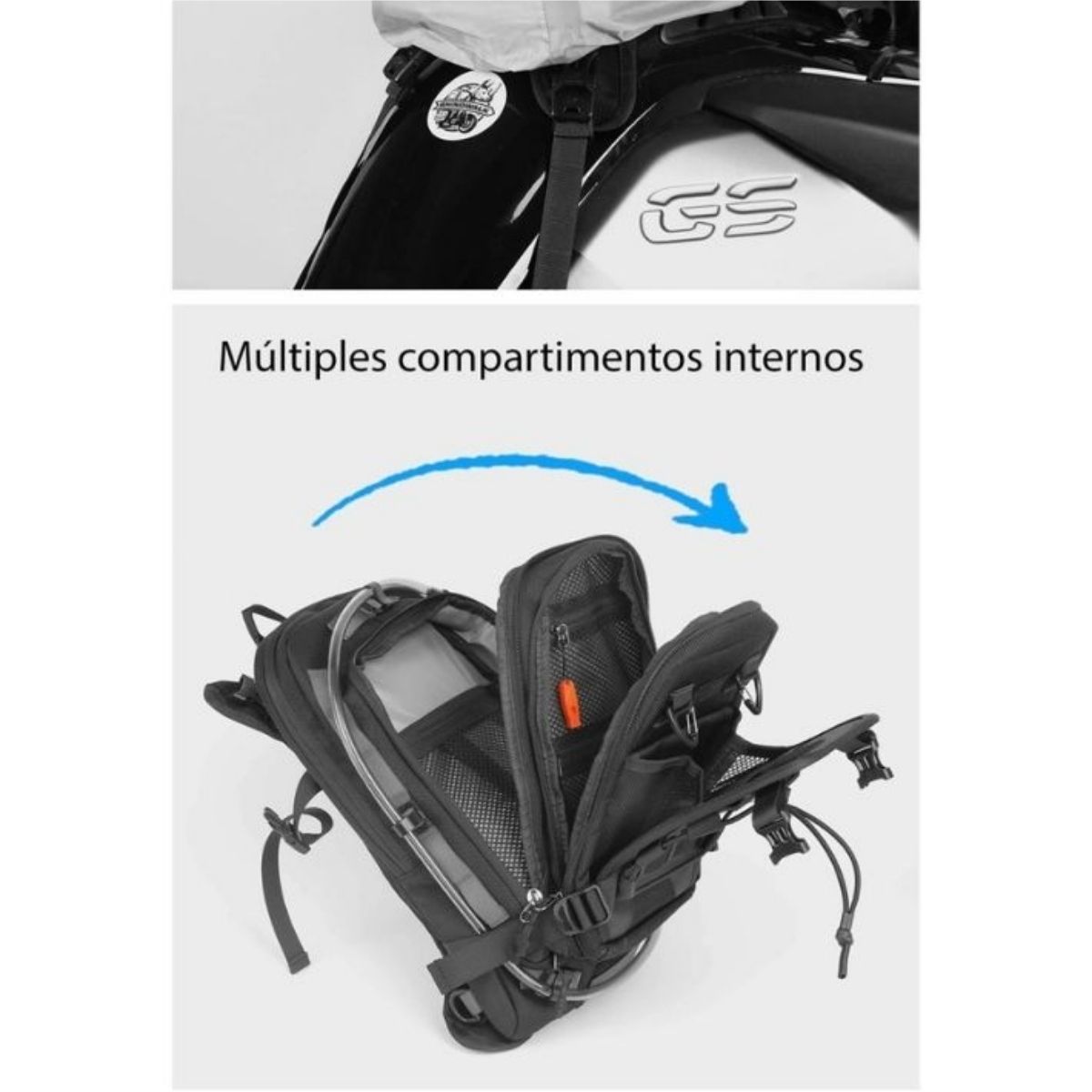 Bolso de estanque y mochila Rhinowalk Mechani MJX2002 9L | Moto & Aventura 11