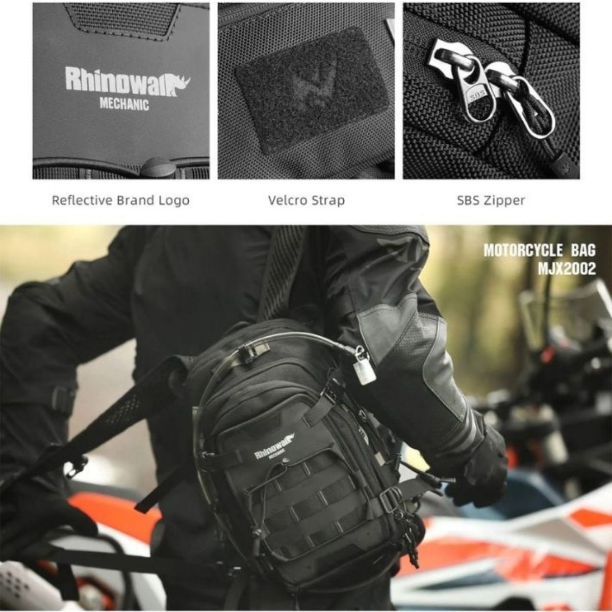Bolso de estanque y mochila Rhinowalk Mechani MJX2002 9L | Moto & Aventura 6