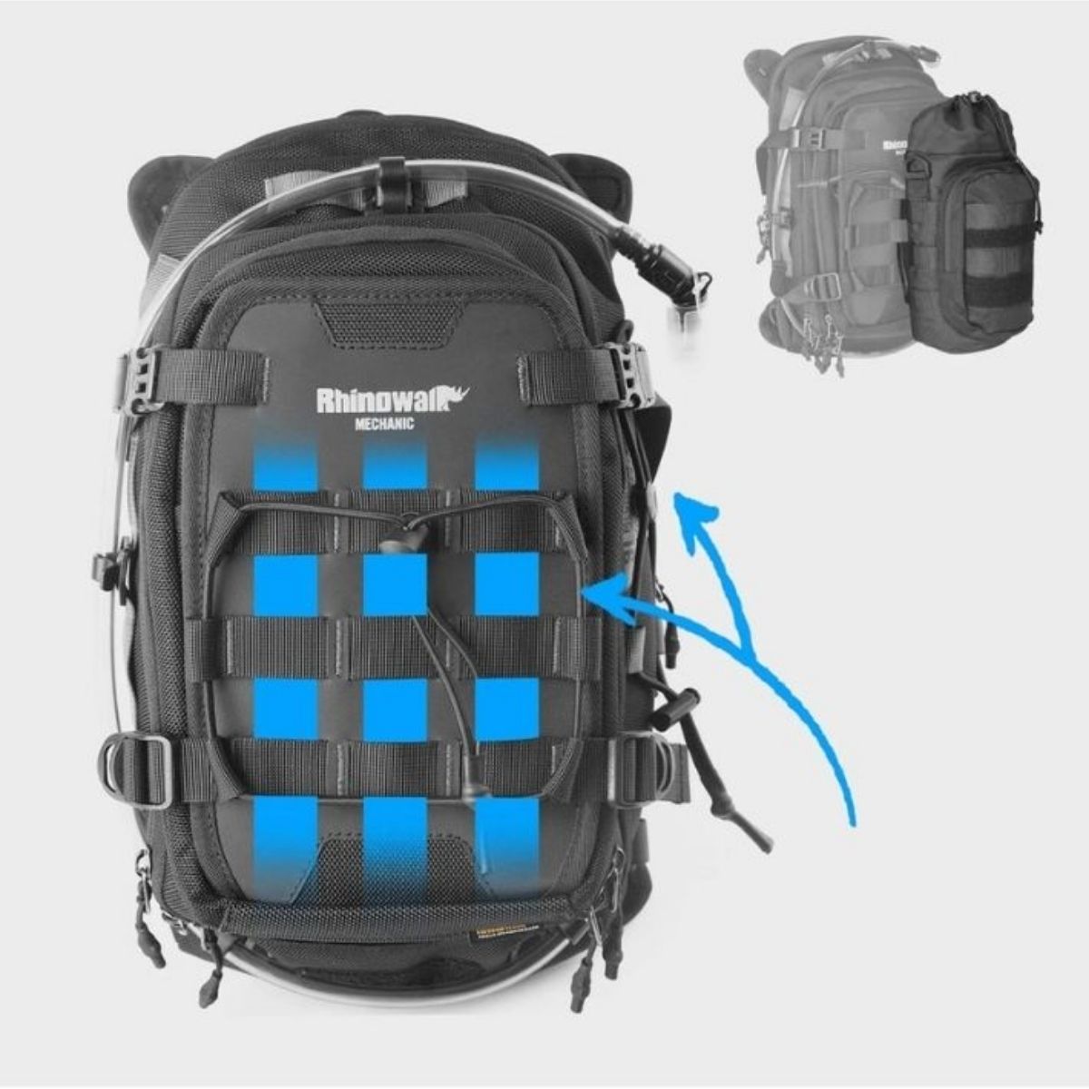 Bolso de estanque y mochila Rhinowalk Mechani MJX2002 9L | Moto & Aventura 13