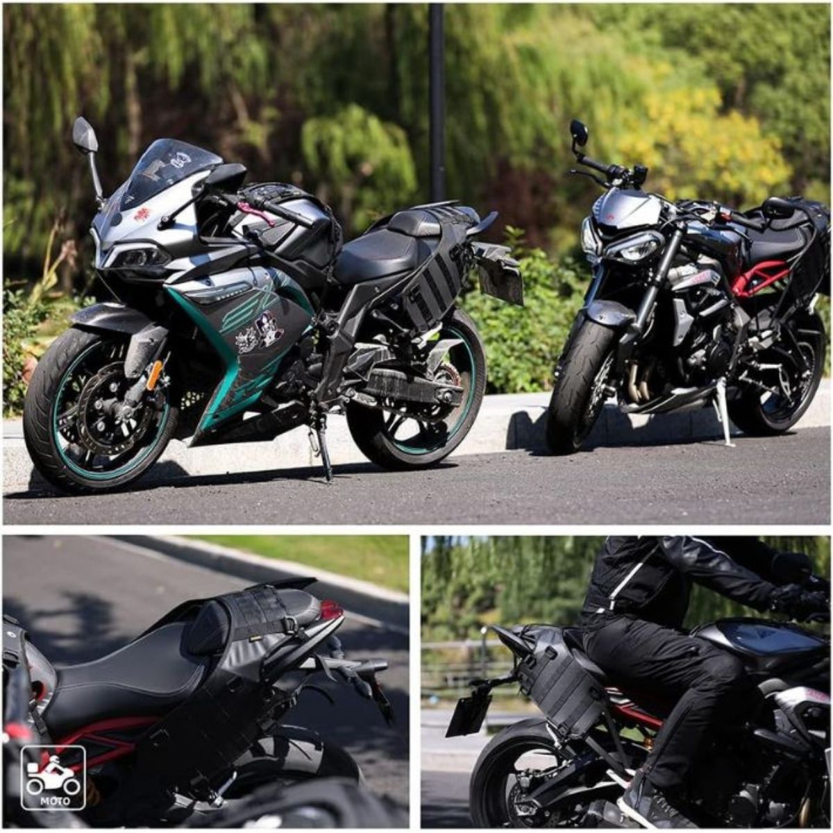 Base de asiento Rhinowalk MT002A para bolsos laterales | Moto & Aventura 6