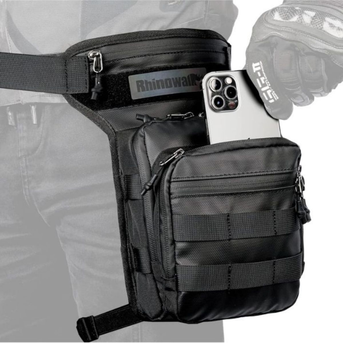 Muslera moto Rhinowalk MT102 multifuncional 3L color negro | Moto & Aventura  2