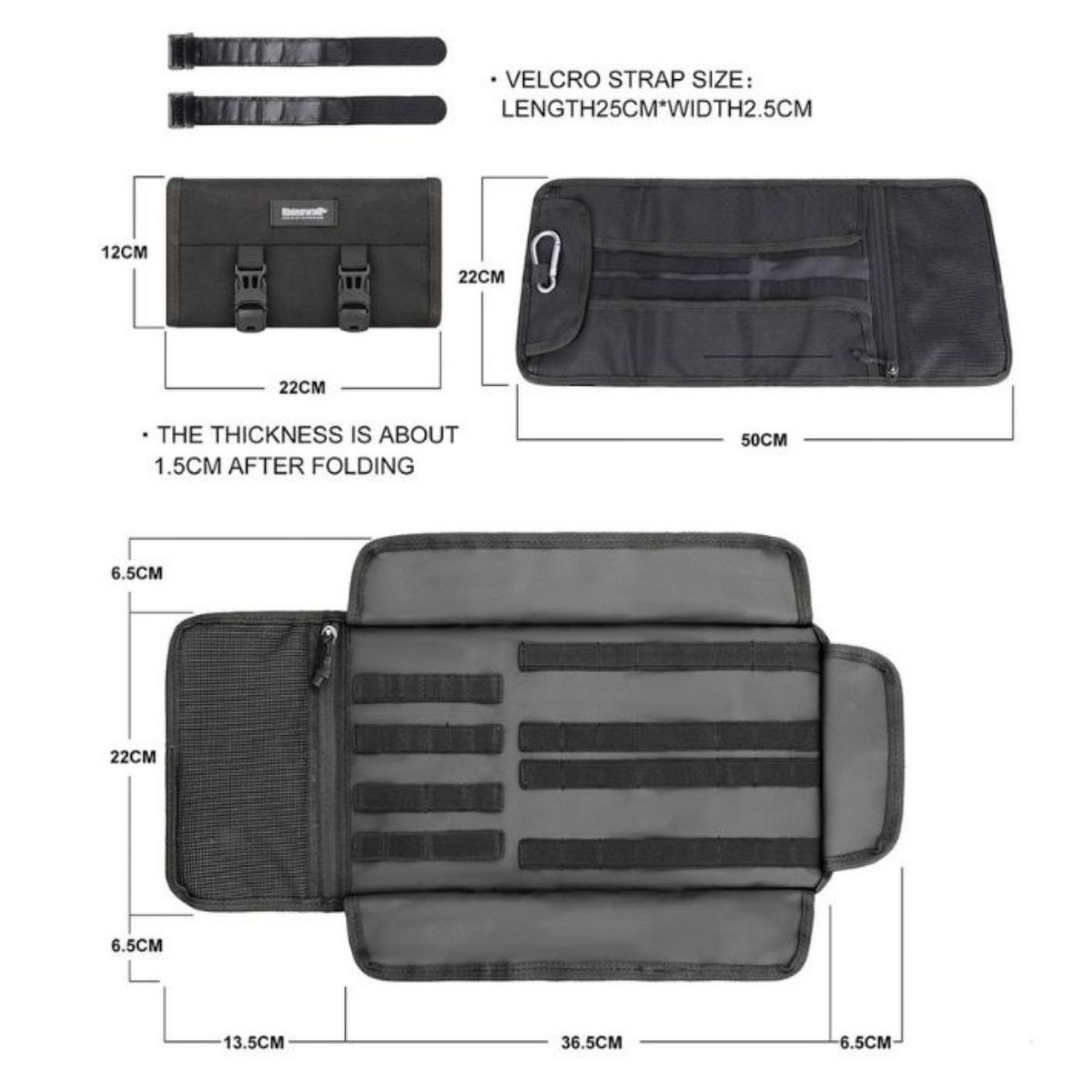 Bolso herramientas portátil Rhinowalk MT103BK | Moto & Aventura 8