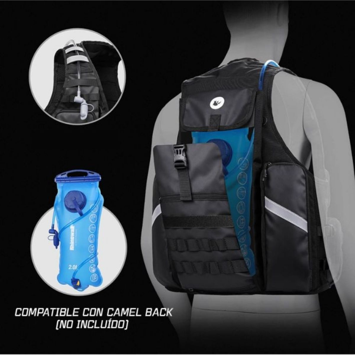 Chaleco utilitario moto Rhinowalk MT1012 multi funcion Outdoor | Moto & Aventura 4