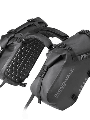 Bolsos laterales moto Rhinowalk MT1428 28L Impermeable | Moto & Aventura 