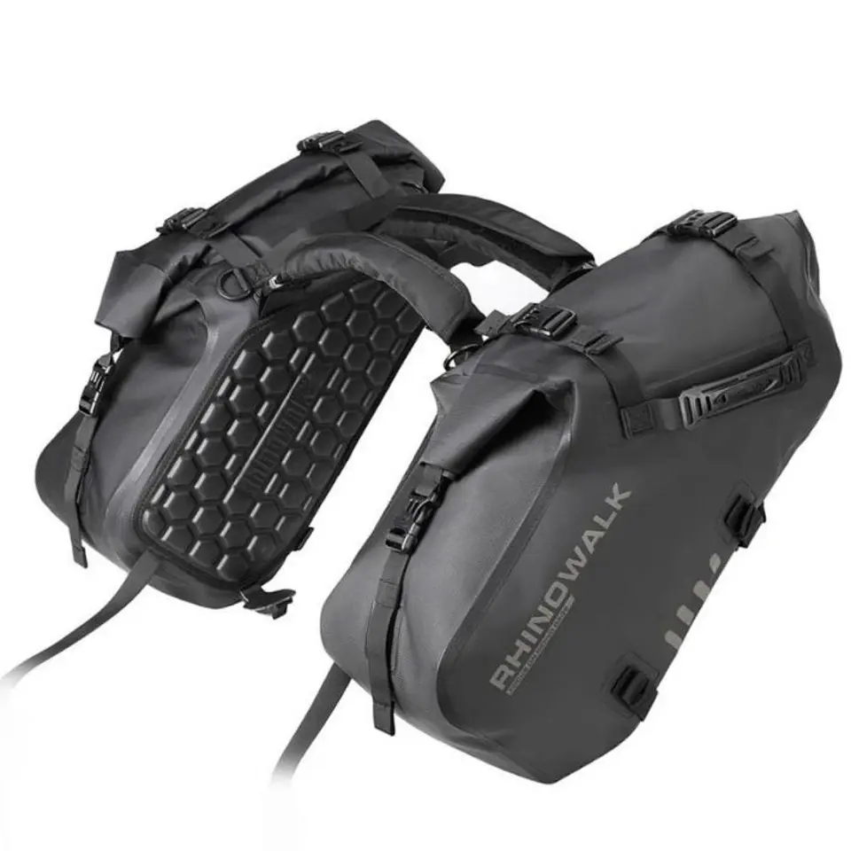 Bolsos laterales moto Rhinowalk MT1428 28L Impermeable | Moto & Aventura  1