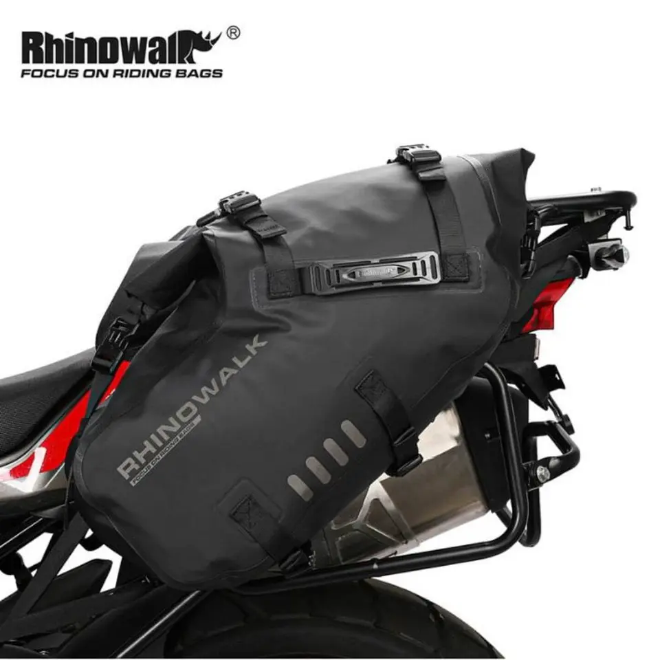Bolsos laterales moto Rhinowalk MT1428 28L Impermeable | Moto & Aventura  4