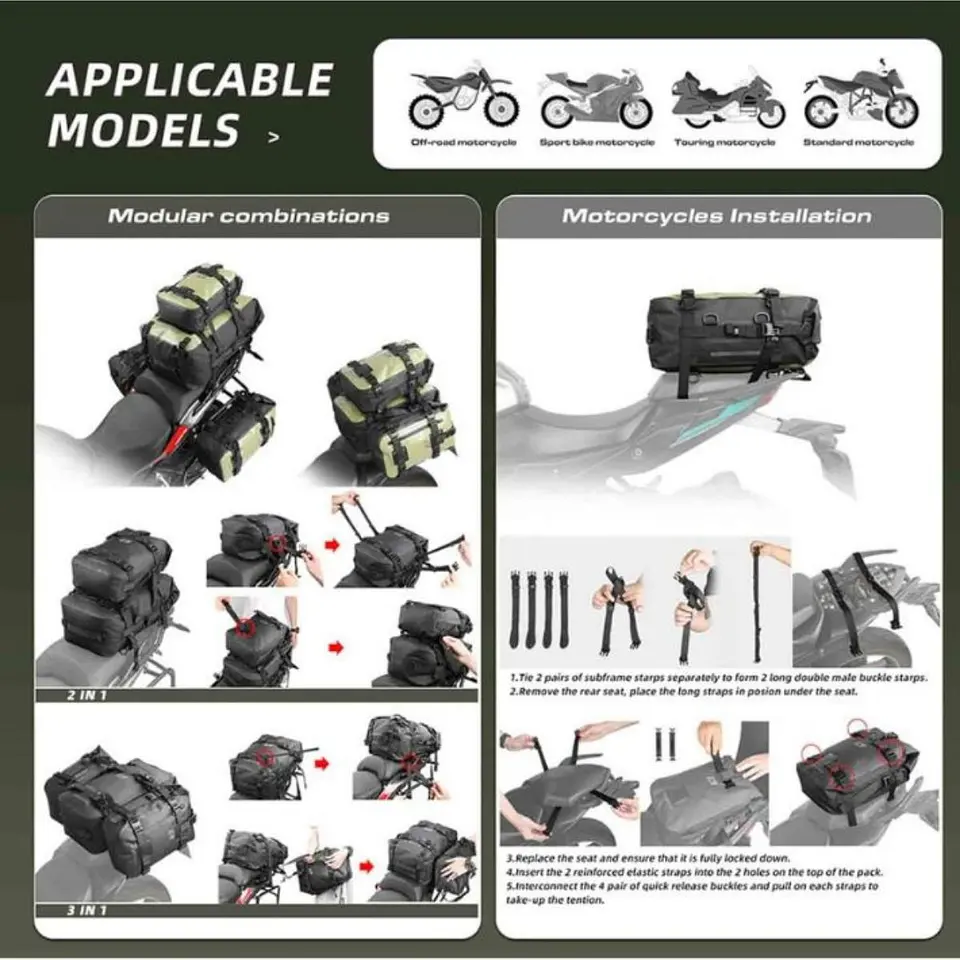 Bolso moto Rhinowalk MT2215 15L Impermeable | Moto & Aventura 9
