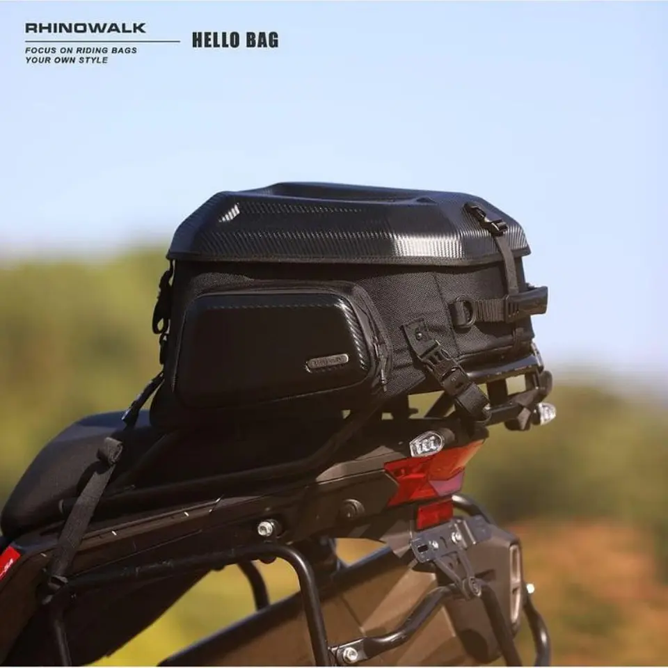 Bolso cola moto Rhinowalk MT2335 expandible de 23L a 35L impermeable | Moto & Aventura 4