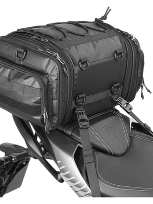 Bolso de cola moto Rhinowalk MT4026 expandible de 19L a 26L Impermeable | Moto & Aventura 