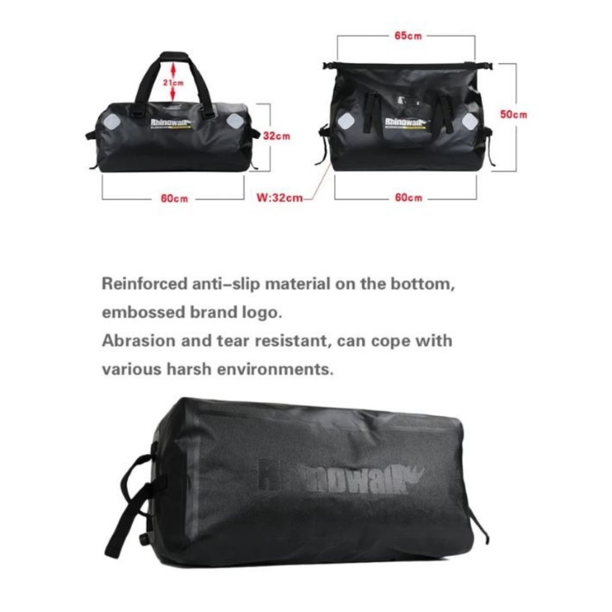 Bolso moto Rhinowalk MT20650 65L Drybag Waterproof | Moto & Aventura  8