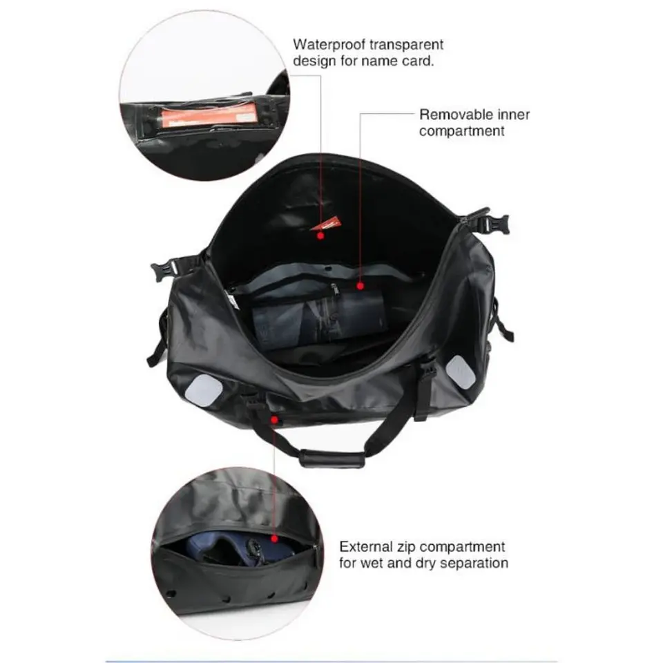 Bolso moto Rhinowalk MT20650 65L Drybag Waterproof | Moto & Aventura  10