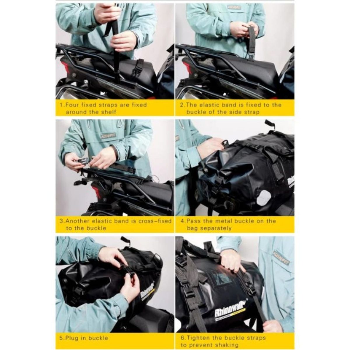 Bolso moto Rhinowalk MT20650 65L Drybag Waterproof | Moto & Aventura  11