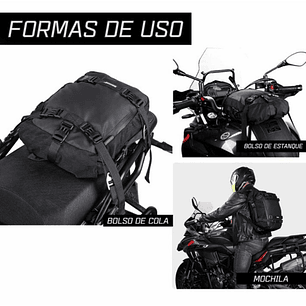 Bolso impermeable moto Rhinowalk MT21630 30L multi uso | Moto & Aventura