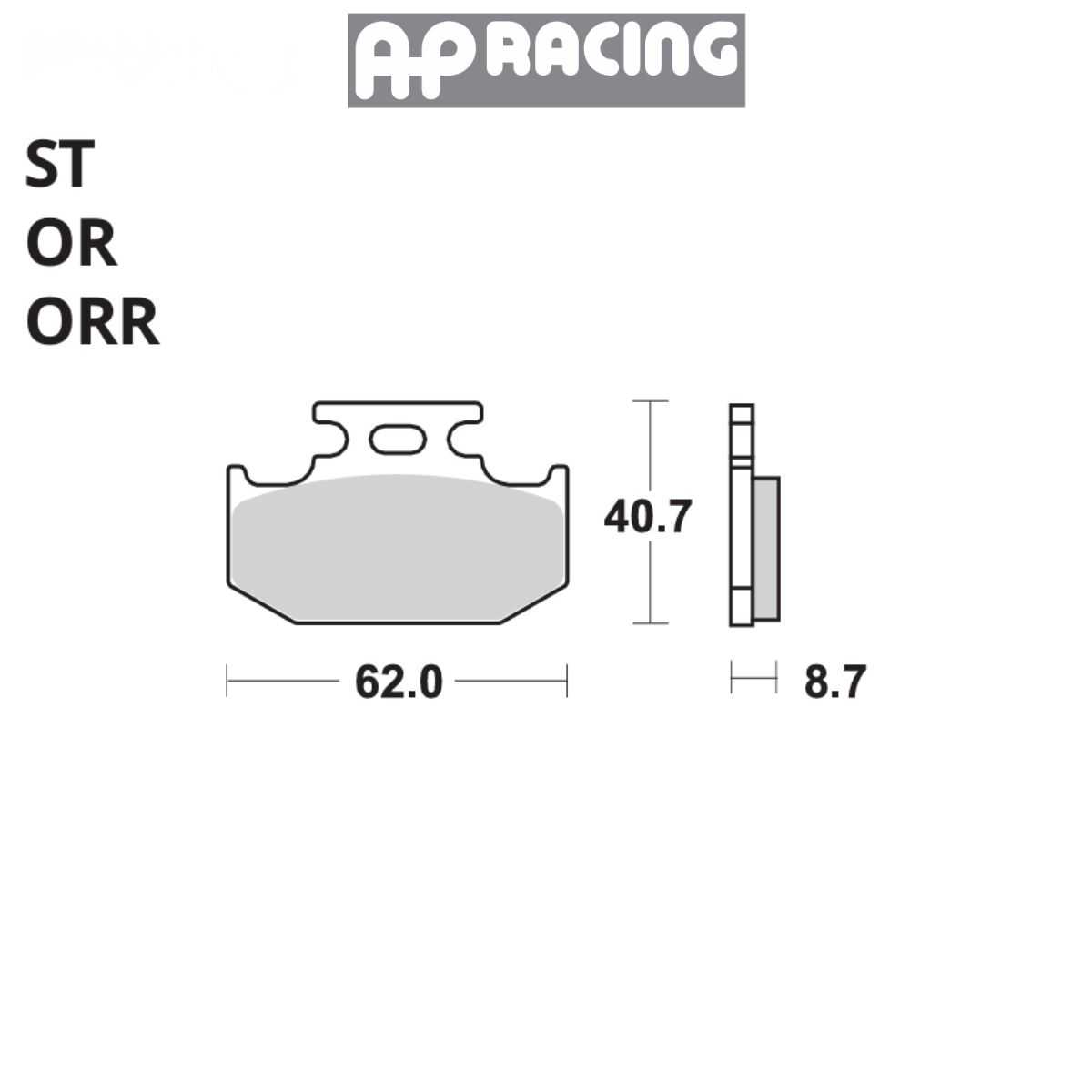Pastilla de freno traseras AP Racing Kawasaki, Suzuki, Yamaha  2