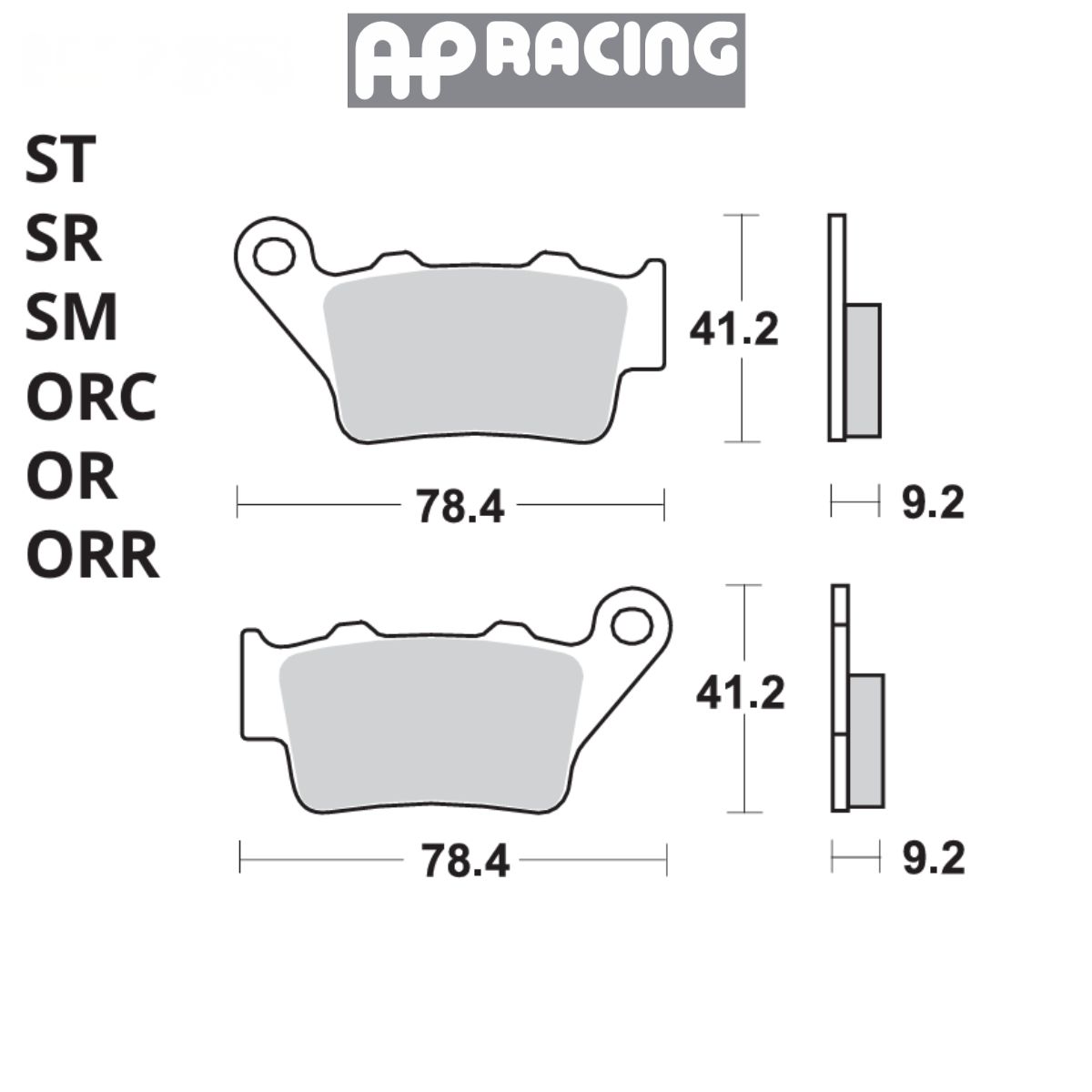 Pastilla de freno trasera Aprilia, BMW, CF Moto, Ducati, Honda, Husqvarna, KTM, Royal Enfield, Triumph, Voge, Yamaha  2
