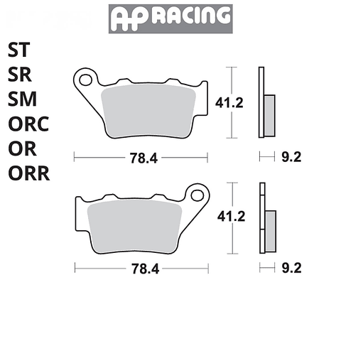 Pastilla de freno trasera Aprilia, BMW, CF Moto, Ducati, Honda, Husqvarna, KTM, Royal Enfield, Triumph, Voge, Yamaha | LMP275SR
