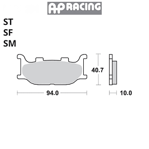 Pastillas de freno trasera AP Racing Ducati, Gas Gas, Husqvarna, KTM, Triumph | LMP391ORR
