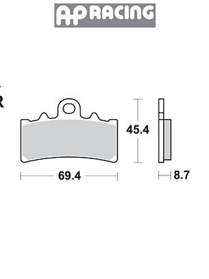Pastilla de freno delantera AP Racing Husqvarna, KTM, Triumph