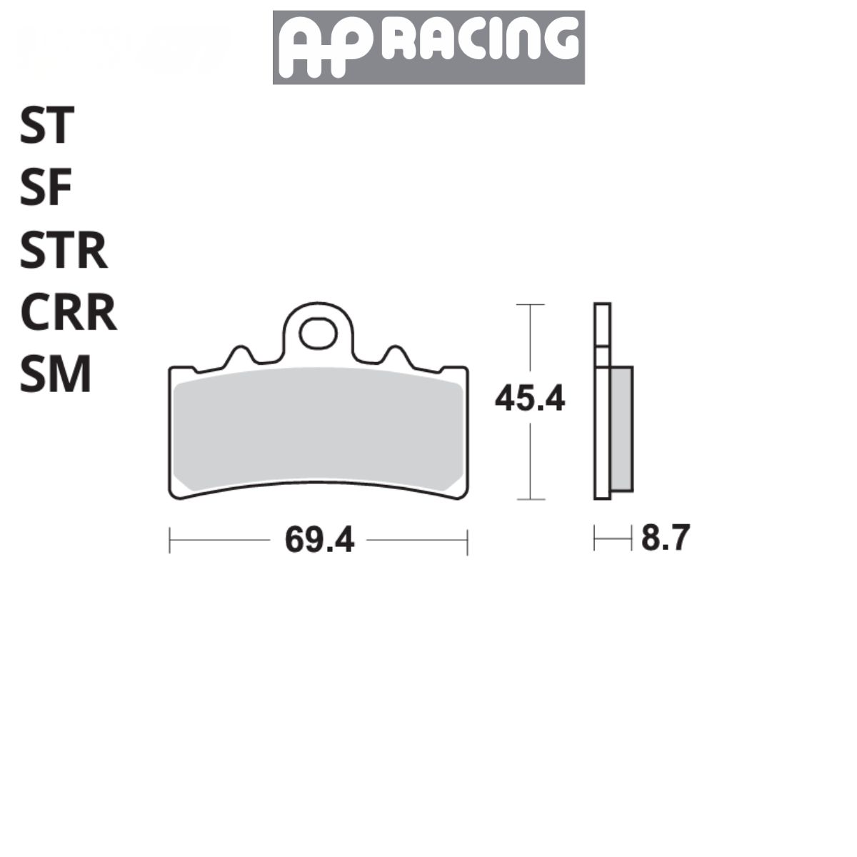 Pastilla de freno D/T AP Racing Husqvarna, KTM, Triumph 2
