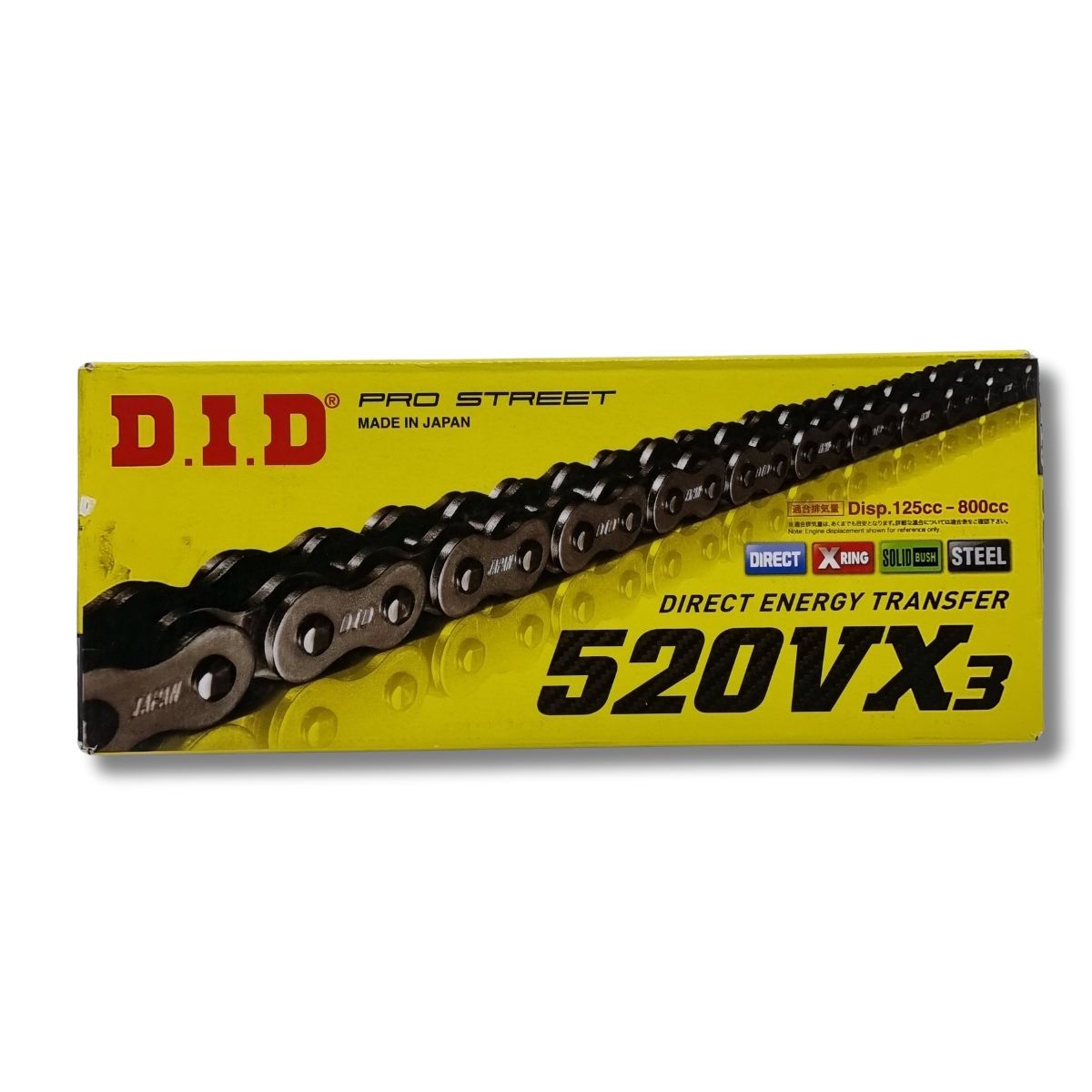 Cadena con X ring D.I.D VX3 520-124E Japón   1