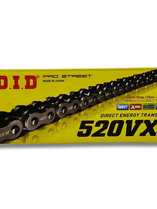 Cadena con X ring D.I.D VX3 520-124E Japón  